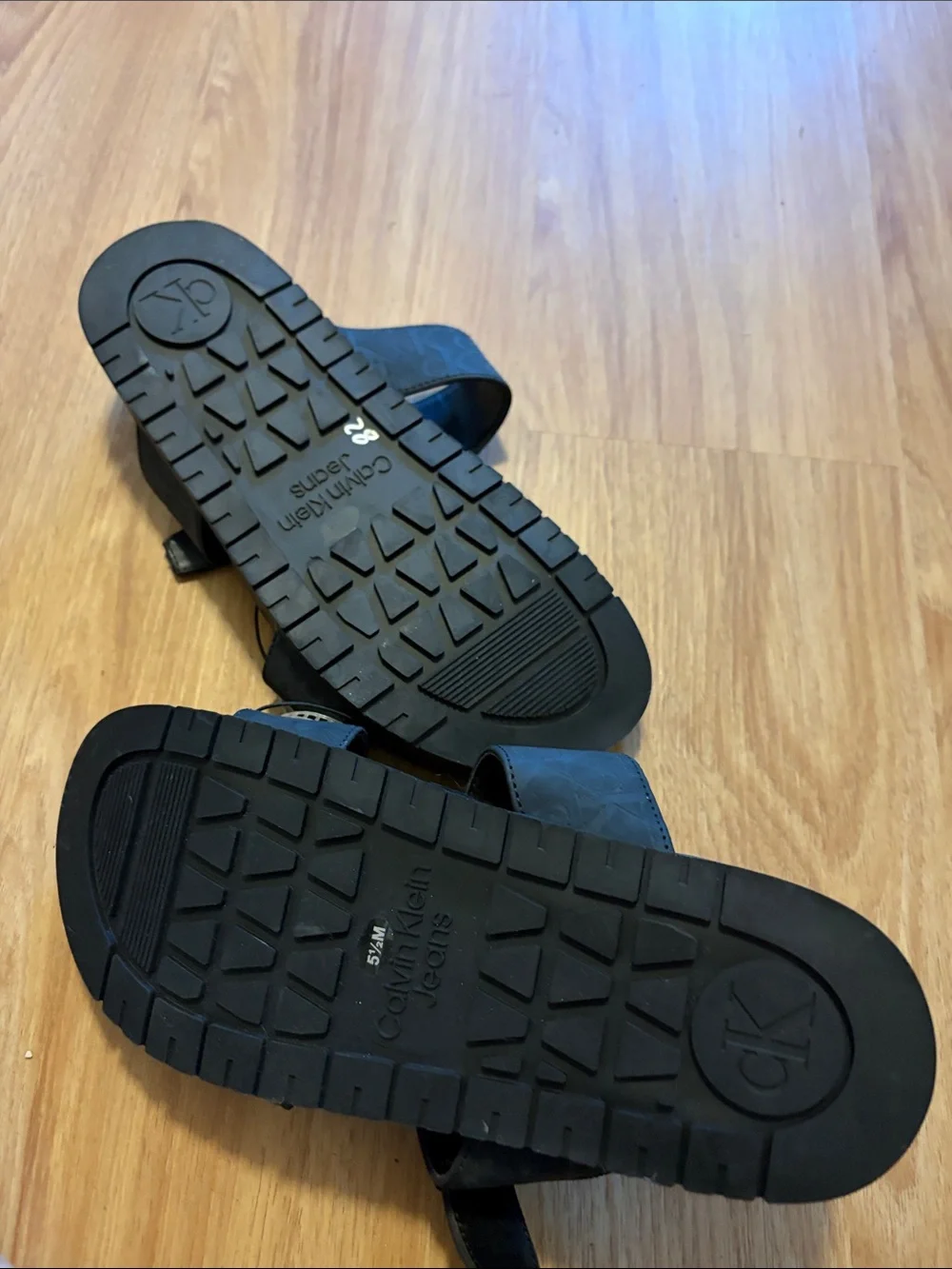 Women’s double strap sandals (CK branded)